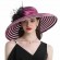 wholesale fashion Women UV protection sun hat 16cm wide brim Kentucky Derby satin Church wedding Party hat with big flower