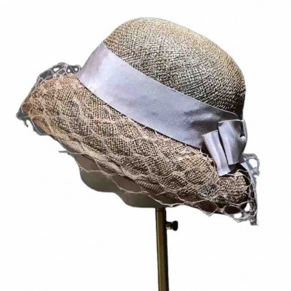 2024 new women Sun Hats natural Straw wide brim beach hat for women with mesh cloche hat for Travel Outdoor