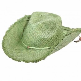 new green fringe brim raffia straw quality western womens cowboy hast beach UPF 50+UV protection sun hat cowgirl hats unisex