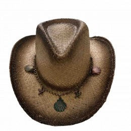 new wide brim raffia straw quality western womens cowboy hats beach UPF 50+UV protection sun hat cowgirl hats unisex