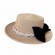 new women Sun Hat Flat Top boater hat with bowknot Summer Beach fedora paper straw panama hats wholesale