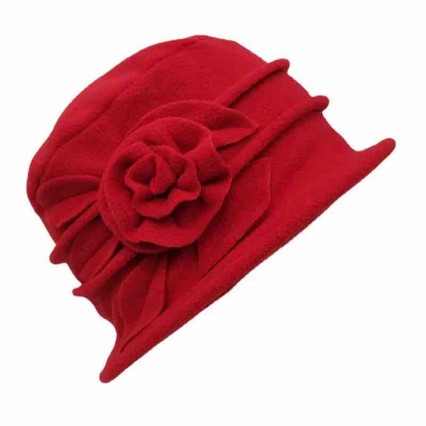 7 colors fashion winter warm women flower fleece bucket hat Stylish Fisherman cap hats