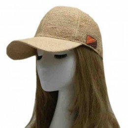 custom spring and summer leisure simple raffia straw beach baseball cap golf hat foldable