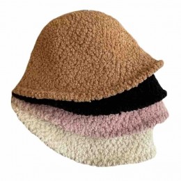 ready to ship Womens Warm Wool Cloche Hat Solid Winter terry bucket hats