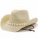 fashion summer handmade paper straw cowboy hat womens cowgirl hats summer cowboy hats with pearls