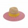 chic fashion two tone natural straw beach fedora trilby sun hat outdoor travel UV protection pink jazz panama fedora hats women