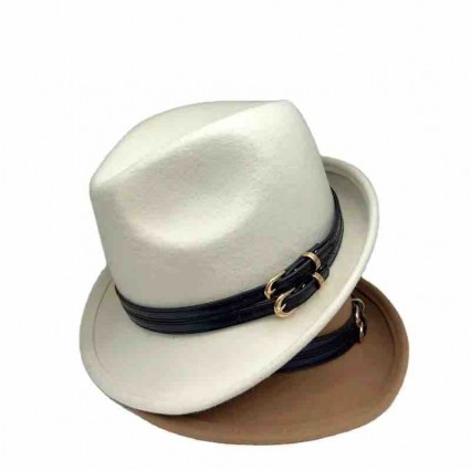 Stylish 100% australia wool felt Upturned short Brim Fedora Trilby Men/Women Snap Brim Vintage mens dress hats wholesale