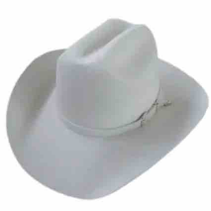 WOOL FELT CATTLEMAN COWBOY HAT- black white cowboy hat - Buckle Band - Size 7 1/4 or 58 cm