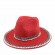 chic fashion red paper straw fedora trilby sun hat women ladies panama summer beach straw hats with pearls