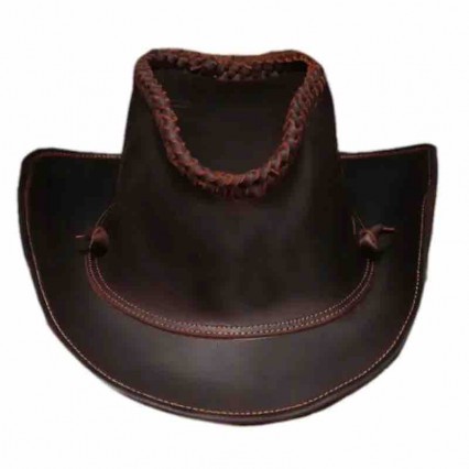 new fashion chic Horse ranch men's riding high quality cowhide handmade Vintage cow leather cowboy hat genuine leather hats