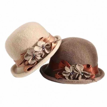 new Fashion women Wool blended fedora bowler derby hat church dress Hat cloche fashion ladies winter hats