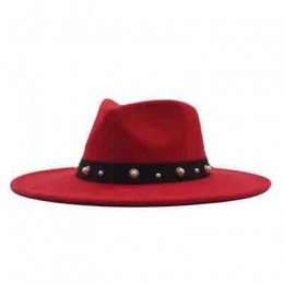 ready to ship 20 colors fashion pearls ribbon Fedora felt hats women