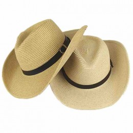 Wholesale foldable panama strawfedora indiana jones hat cowboy beach hat sun hats for men protection