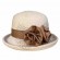 6 colors Fashion chic ladies elegant Wool felt bowler hat women satin flowers formal hats dress hats for women