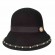 fashion chic black felt hats women winter wool felt cloche hat with pearls ladies dress wool hat winter