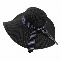 2024 new packable UPF50 beach floppy hats for women summer straw female paper straw wide brim womens dress hats