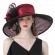 fashion Women sun hat 16cm mesh wide brim Kentucky Derby Organza ladies satin ribbon church hats with big flower