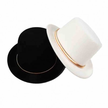 ready to ship Wholesale men women unisex 13cm height normla felt top hat Magician Hat fedora hats