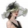 wholesale fashion Women sun hat Ruffles wide brim Kentucky Derby Organza Church wedding Party hat with big flower