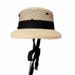 2023 new fashion chic women beach hat wheat Straw bucket cloche Hats Upf50+ UV protection wide brim sunscreen hat for women