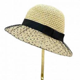 new fashion ladies packable crochet dress cloche Hat beach Upf50+ sun hat uv protection sunscreen hat for women with mesh brim