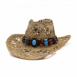 ready to ship bulk men & women natural sea grass straw cattle man salt grass cowboy hat beach sun cowgirl hats women