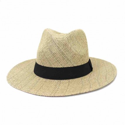 mens outdoor travel UV protection wide brim paper straw panama hat beach hats for men women summer straw female