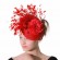 sinamay Fascinator Pillbox Hat for women with feather decoration