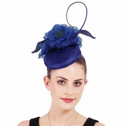 fashion women ladies elegant sinamay pillbox Party dinner Fascinators Hat Kentucky Derby Hat hand band Cocktail hat with flowers