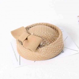 hot sell Pillbox Hat Wedding Hat with Veil Vintage Bow Fascinator Hats for Women