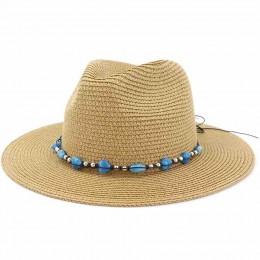 6colors new ethnic ladies straw hats outdoor travel UV protection jazz panama hat beach hats for women summer straw female