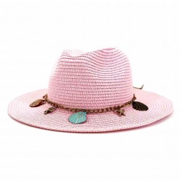 10 colors new ethnic ladies straw hats outdoor travel UV protection jazz panama hat beach hats for women summer straw female