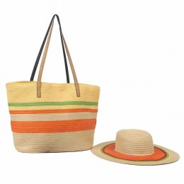 fashion chic UPF 50+Sun Protection Hat Beach Tote Bag Sun cloche floppy Hat purse and hat sets women