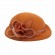 fashion chic woman winter hats lady luxury felt fedora women bowler hat stylish blaze orange hat with floral accent