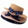 2024 fashion Womens dress hats UPF50 summer beach sun Hats paper straw boater panama fedora trilby hat with polka dot ribbon