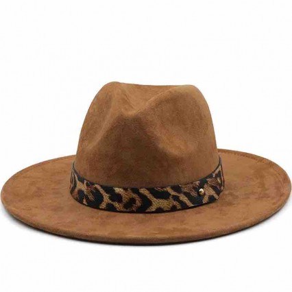 fashion women suede Fedora Hat Classic Wide Brim Panama Felt Hat Vintage outdoor mens dress hats wholesale