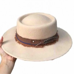 ready to ship women camel 100% wool felt wide brim fedora hat pork pie hat womens dress hats with ribbon