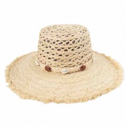 2024 UPF50 foldable summer raffia straw beach sun Hats with different Accessories fashion womens straw hat roll up sun wide brim