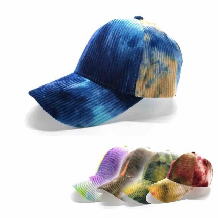 Classic Corduroy Hat Casual Prep Golf Fashion Stylish tie dye Dad hats 6 Panel Adjustable Strap Baseball Cap gym hats for woman