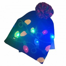 14 colors Led shiny Christmas bling led beanie hat with light beanies cuffed santa hat high-grade christmas hat with led light