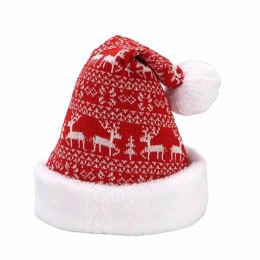 women's Winter Knitted winter beanie hats for men women christmas Stretchy Soft Cap Slouchy Warm knitted santa hat