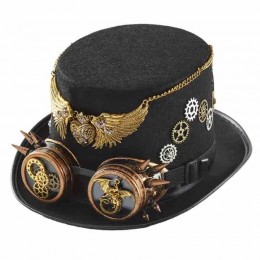 women men Victorian Steampunk Gothic Medieval Retro Knight Hat Top Magic Hats Halloween Cosplay Costume Props steam punk hat