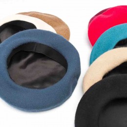 36 colors fashion women wool knitted satin lining adjustable elastic sweatband Beret Lovely Gift creative Berets Cap winter hats