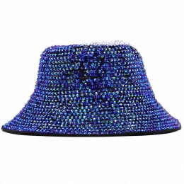 fashion chic men women bucket hats unisex Fisherman Hat stage perform shinny rhinestone hat