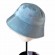 fashion chic Women lady packable sky blue satin diamond letters trim dress Bucket Hats Travel sun hat