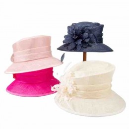 new fashion women ladies sinamay Church hat Kentucky Derby Dress Cloche sun Hat Fascinator Floral Tea Party Wedding hat