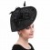 Women\'s black Kentucky Derby hat sinamay Church hats Wedding Cocktail Tea Party ladies hats and fascinators with 3D flowers