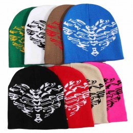 Y2k Double-Layer Knitted Streetwear hat cap Headwear Winter Knit Beanies Hats for Men Women