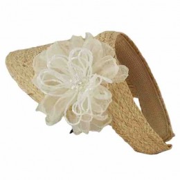 fashion chic ladies raffia straw floral wide brim UV protection Sun Visor hat beach hats for women summer hats