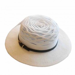 fashion chic women ladies Sun Hat flat top wide Brim boater dress beach fedora hats for women